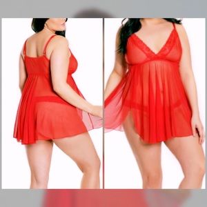 ❤️RED babydoll set